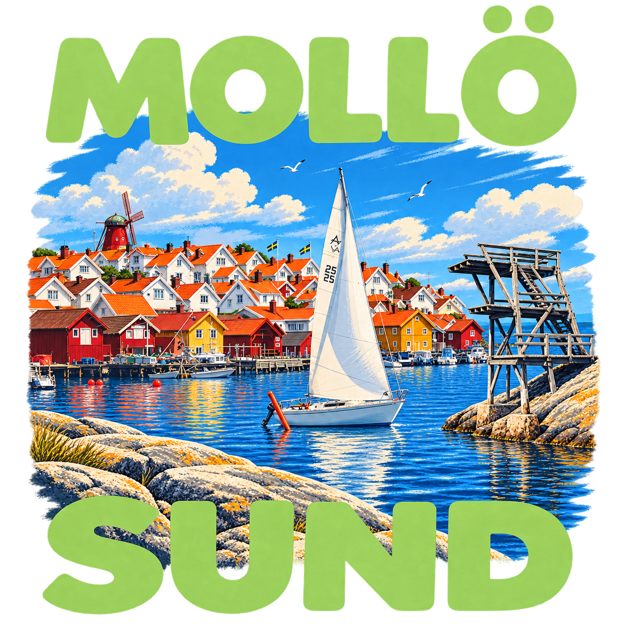 Mollösund — grafiskt tryck